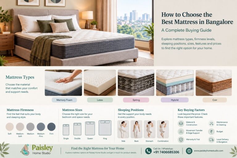 How to Choose the Best Mattress in Bangalore – Paisley Home Studio Buying Guide